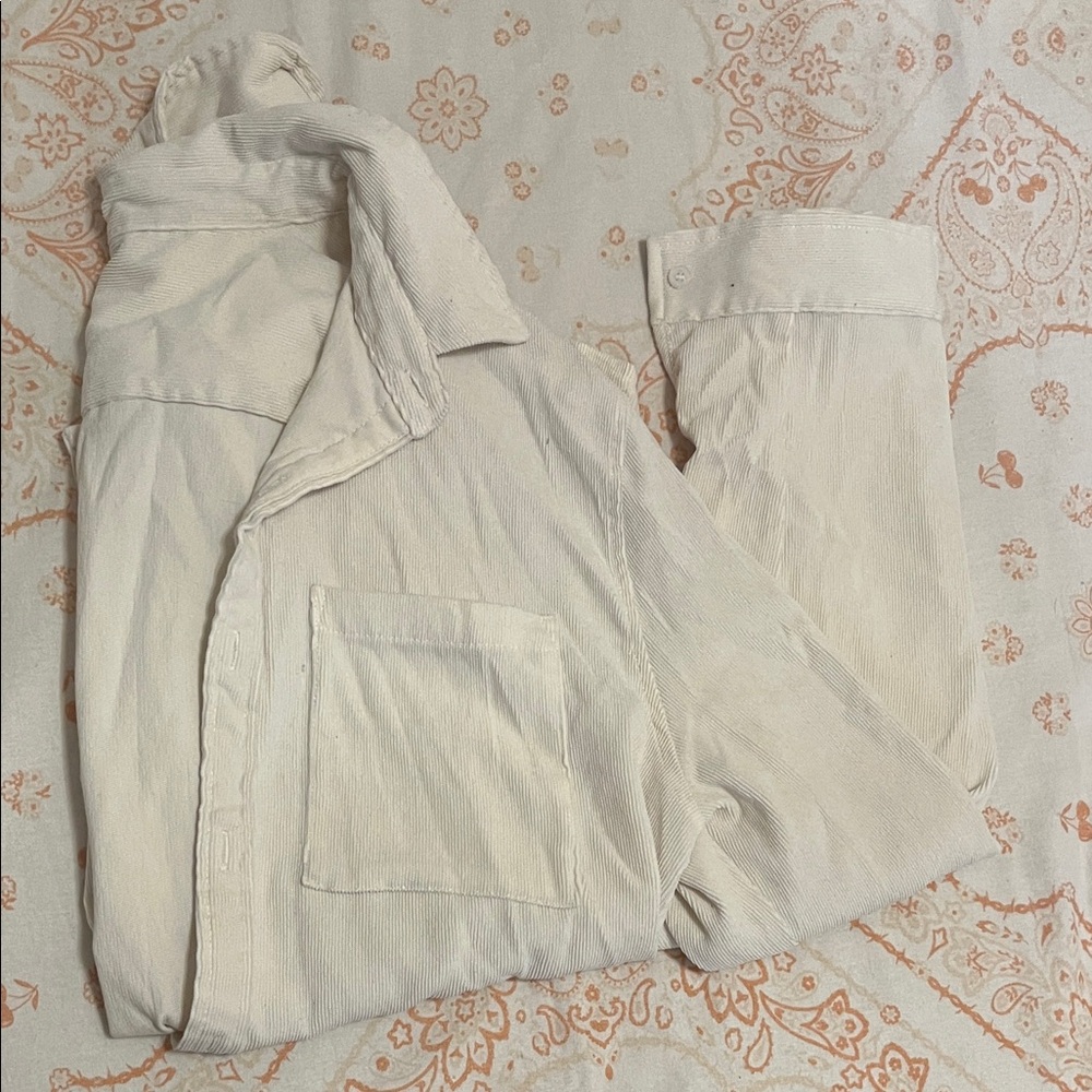 Cream Corduroy Button Up